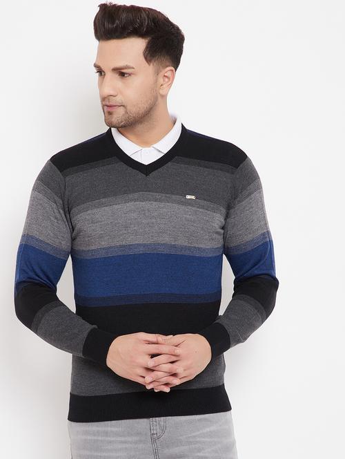 black colorblock pullover - 17905039 - Very Small Image - 1