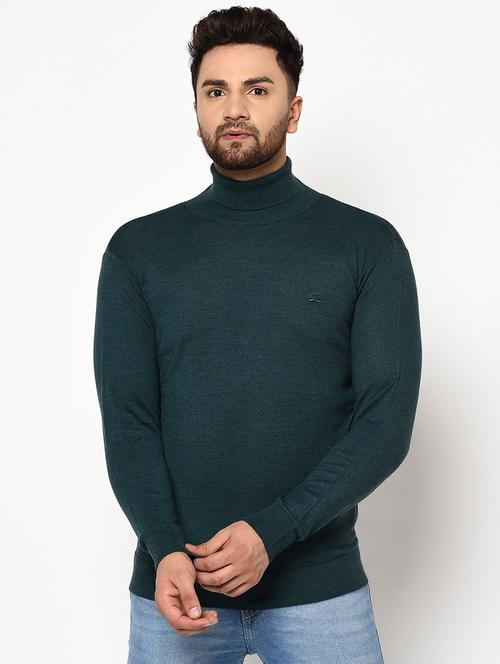 teal blue solid pullover - 17905145 - Very Small Image - 1