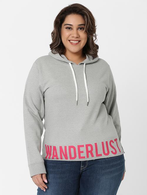 hooded typographic plus sweatshirt - 17905720 - Very Small Image - 1