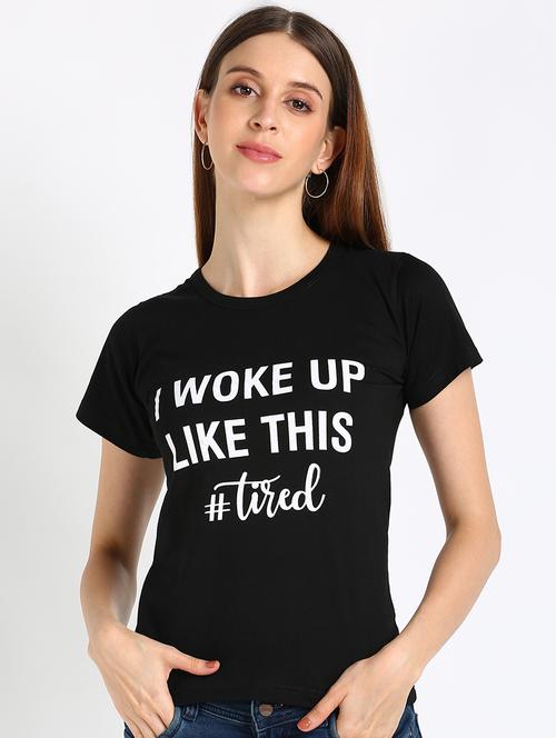 round neck printed tee - 17905894 - Very Small Image - 1