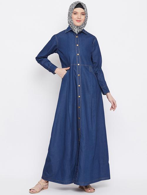 solid a-line cloaks & abaya - 17906734 - Very Small Image - 1
