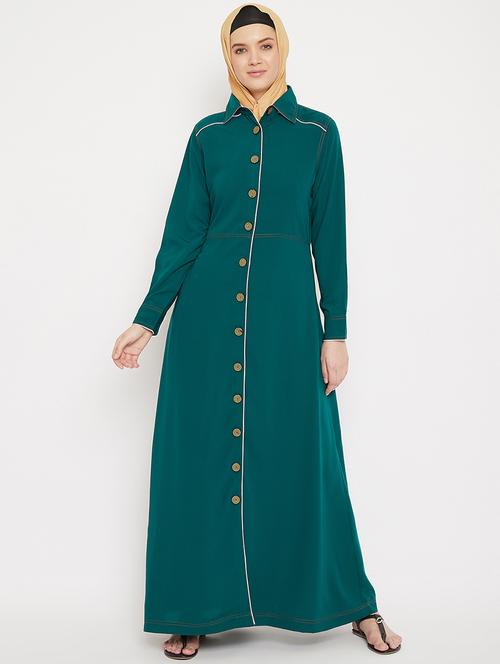 solid a-line cloaks & abaya - 17906745 - Very Small Image - 1