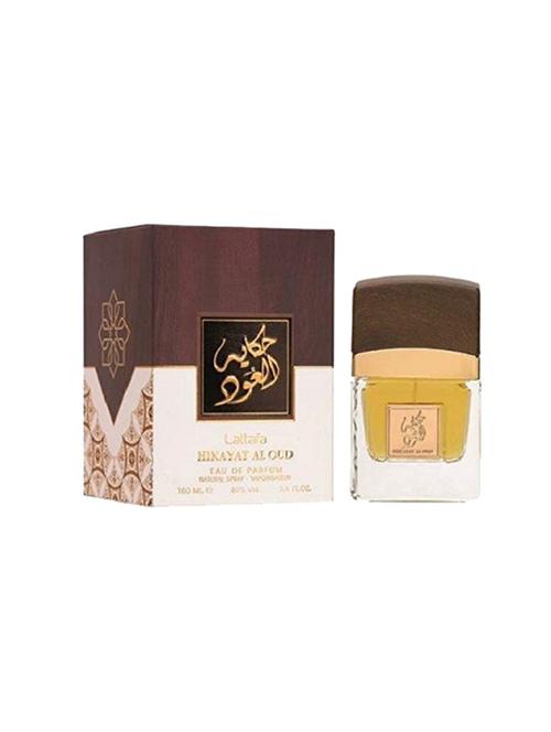 lattafa hikayat al oud eau de parfume, 100ml - 17907002 - Very Small Image - 1