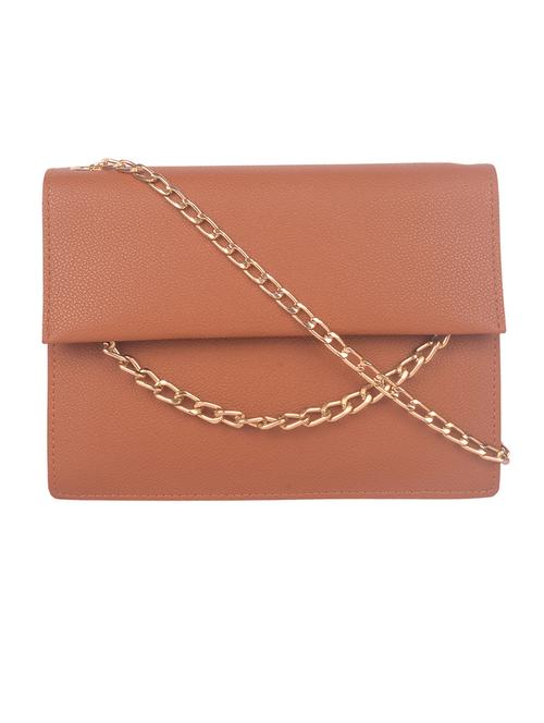 tan leatherette (pu) sling bag - 17907064 - Very Small Image - 1