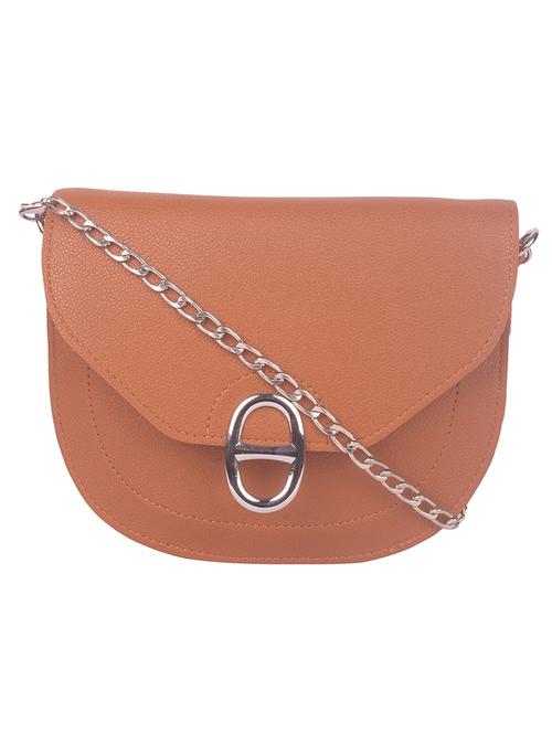 tan leatherette (pu) sling bag - 17907071 - Very Small Image - 1