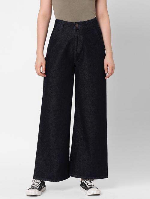 high rise solid wide leg jean - 17907980 - Very Small Image - 1