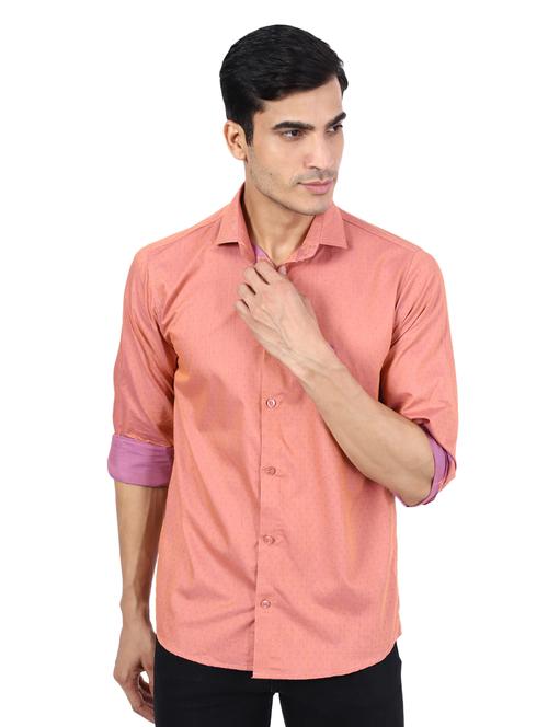 mens micro print casual shirt - 17908474 - Very Small Image - 1