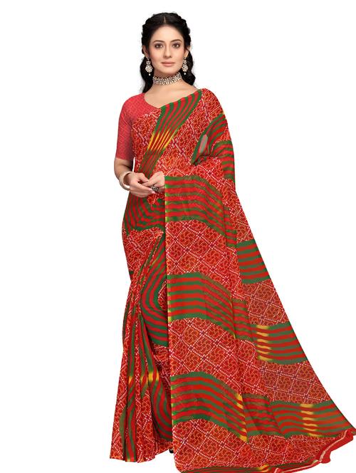 bandhani woven saree - 17908531 - Very Small Image - 1