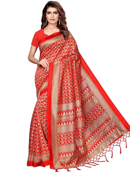 floral bhagalpuri saree with blouse - 17908757 - Very Small Image - 1