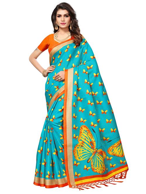 conversational printed saree with blouse - 17908777 - Very Small Image - 1
