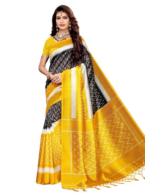 chevron mysore silk saree with blouse - 17908834 - Very Small Image - 1