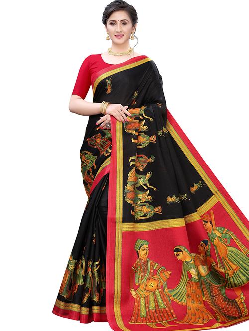 conversational bordered saree - 17908836 - Very Small Image - 1