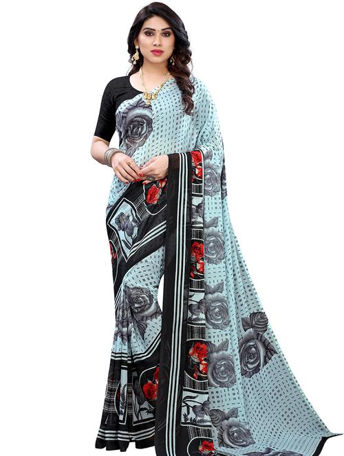 floral printed saree - 17908904 - Very Small Image - 1