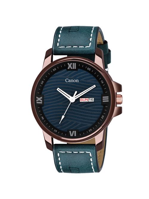 blue leatherette strap watch - 17909630 - Very Small Image - 1