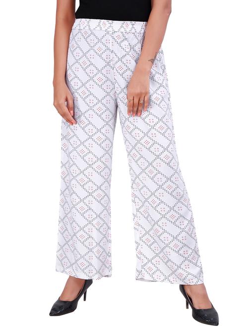 mid rise printed palazzo - 17909782 - Very Small Image - 1