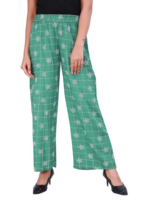 mid rise printed palazzo - 17909807 - Very Small Image - 1