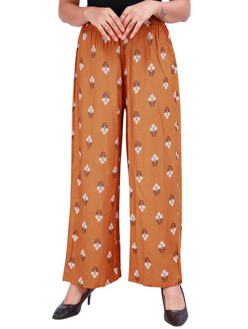 mid rise printed palazzo - 17909837 - Very Small Image - 1