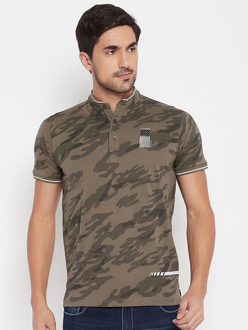 olive green camouflage t-shirt - 17911204 - Very Small Image - 1