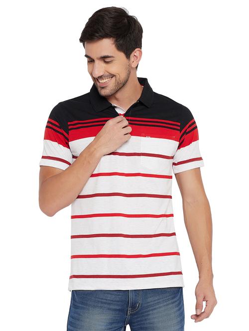 red striped polo t-shirt - 17911222 - Very Small Image - 1