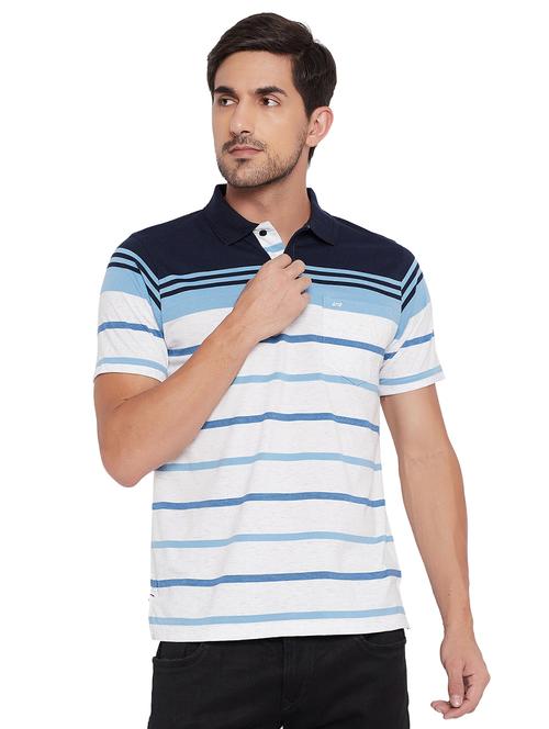 blue striped polo t-shirt - 17911223 - Very Small Image - 1