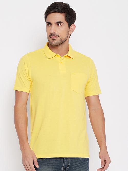 yellow solid polo t-shirt - 17911235 - Very Small Image - 1