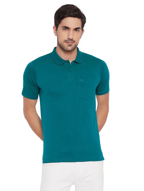 green solid polo t-shirt - 17911256 - Very Small Image - 1