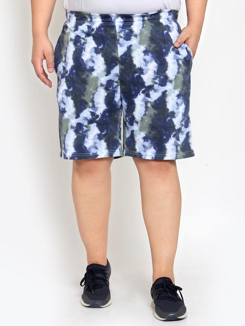 plus size blue printed shorts - 17911354 - Very Small Image - 1