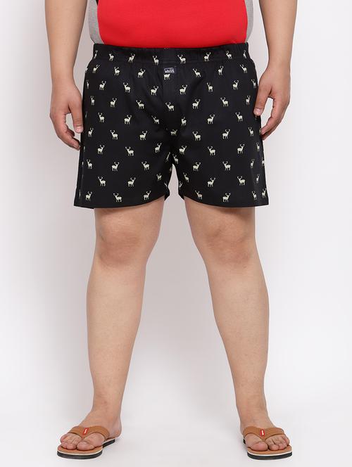 plus size black printed boxer - 17911364 - Very Small Image - 1