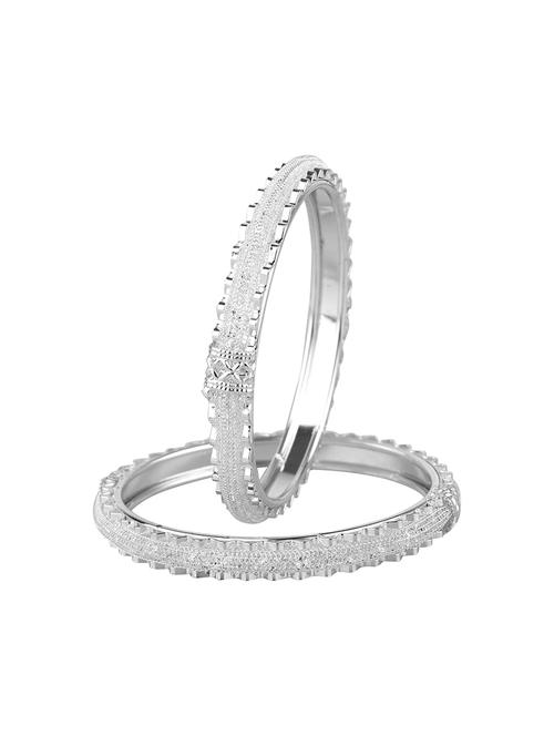 silver plated cubic zirconia crystal bangle set - 17911696 - Very Small Image - 1