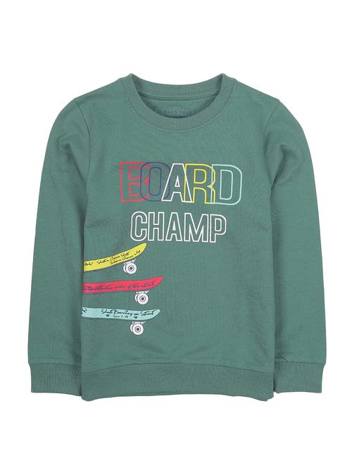 chest print crew neck sweatshirt - 17914043 - Very Small Image - 1
