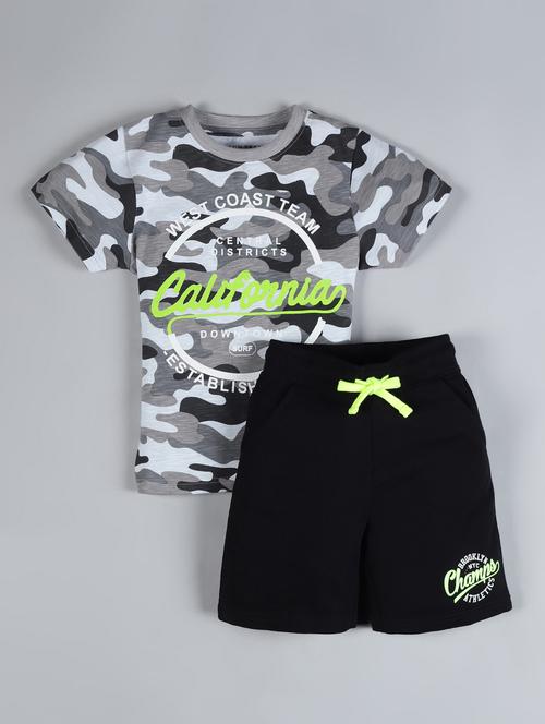 round neck graphic shorts set - 17914514 - Very Small Image - 1