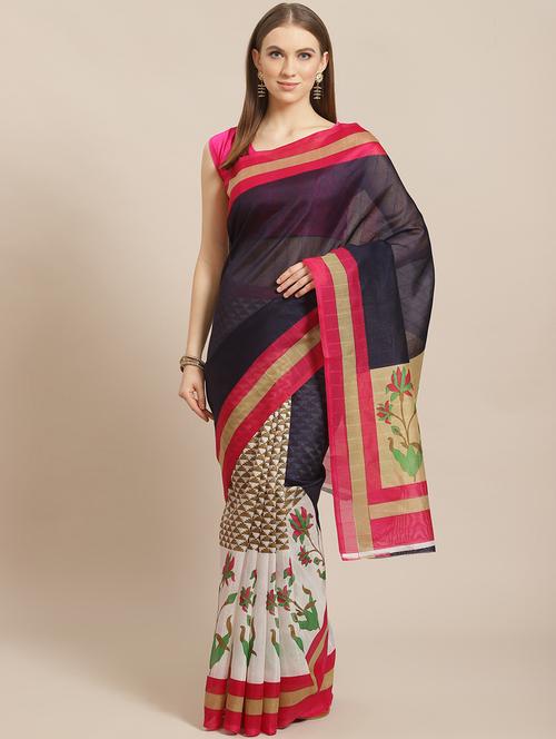 floral printed bhagalpuri saree - 17914943 - Very Small Image - 1