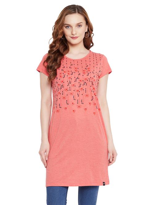 round neck printed long t-shirt - 17915249 - Very Small Image - 1