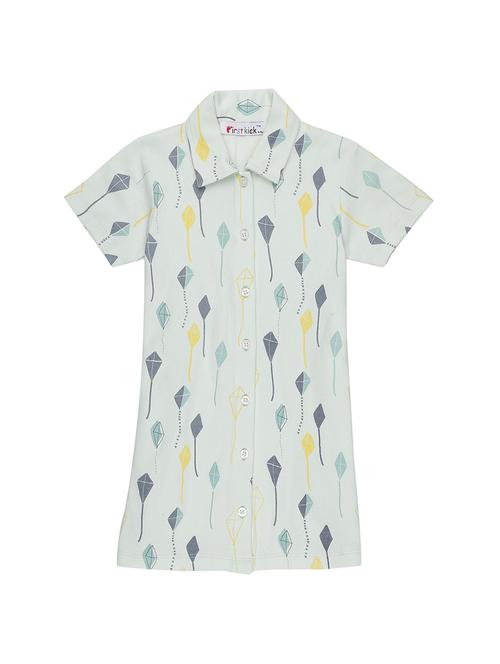 girls collared short sleeves frock - 17916699 - Very Small Image - 1