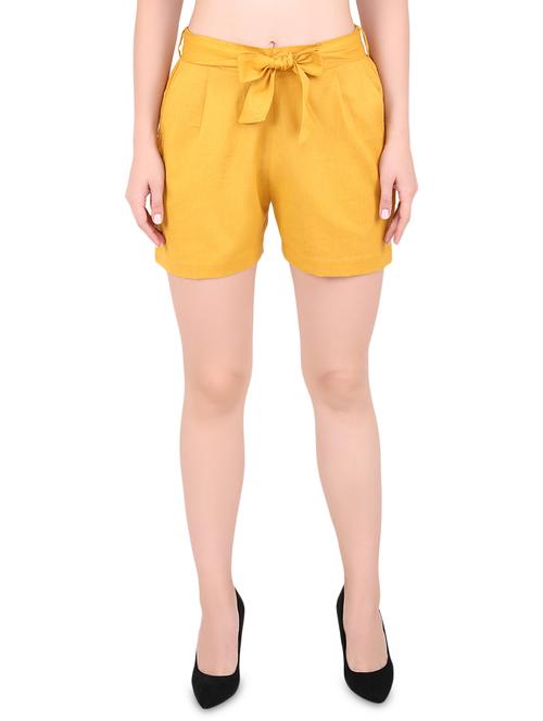 tie front solid short - 17916719 - Very Small Image - 1