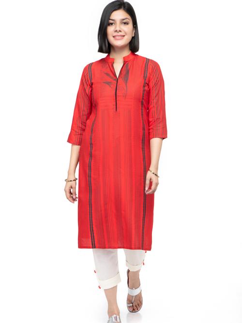 m2r printed rayon mandarin collar neck kurti palazzo set for women - 17917579 - Very Small Image - 1
