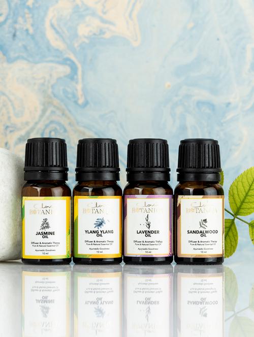 clovia botaniqa calming & rejuvenating ayurvedic essential oil combo (pack of 4) - 17920963 - Very Small Image - 1