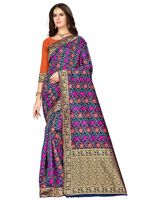 jacquard work woven saree - 17921580 - Very Small Image - 1