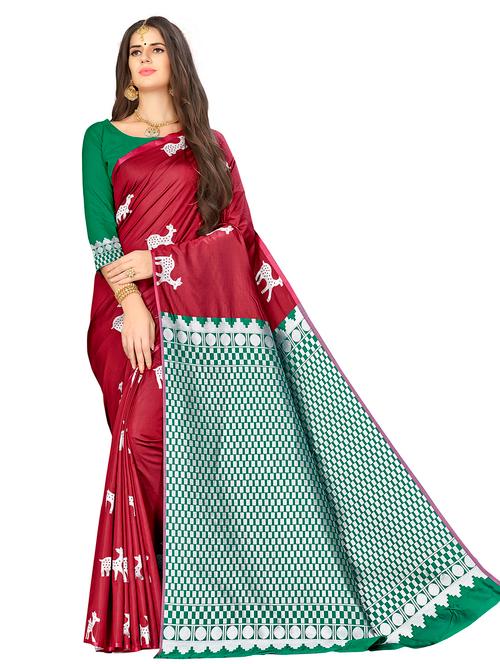 jacquard work woven saree with blouse - 17921586 - Very Small Image - 1