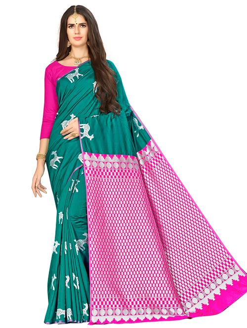 jacquard work woven saree with blouse - 17921587 - Very Small Image - 1