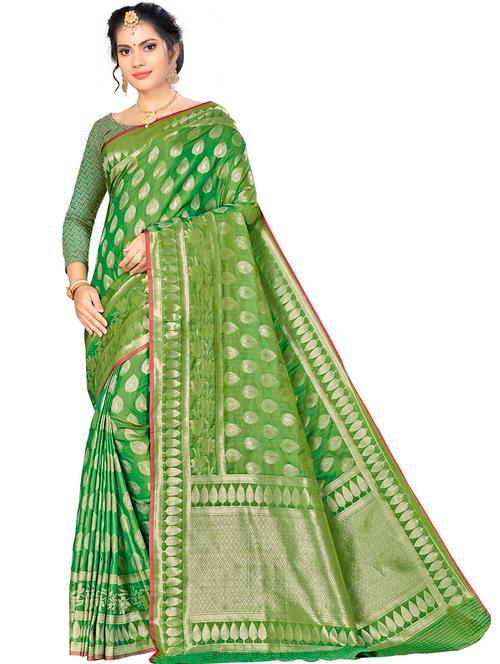 jacquard work woven saree with blouse - 17921597 - Very Small Image - 1