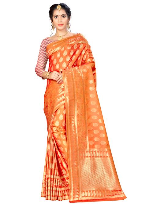 jacquard work woven saree with blouse - 17921598 - Very Small Image - 1