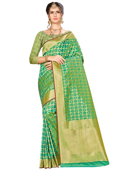 jacquard work woven saree with blouse - 17921645 - Very Small Image - 1