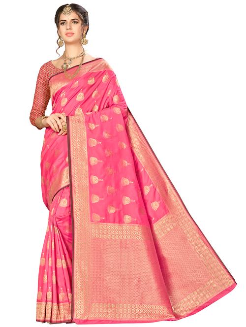 jacquard work woven saree with blouse - 17921653 - Very Small Image - 1