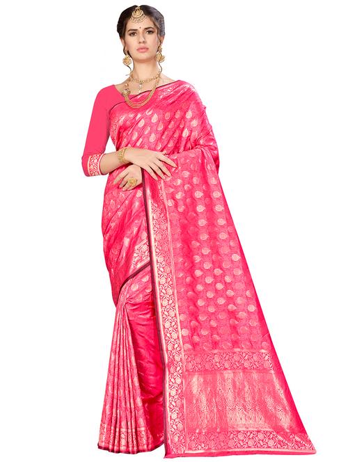 jacquard work woven saree with blouse - 17921654 - Very Small Image - 1