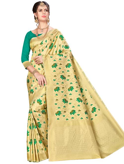 jacquard work woven saree with blouse - 17921663 - Very Small Image - 1