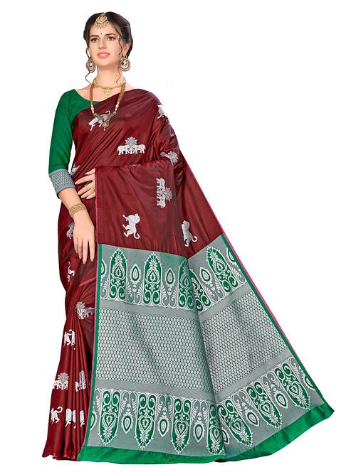 jacquard work woven saree with blouse - 17921673 - Very Small Image - 1