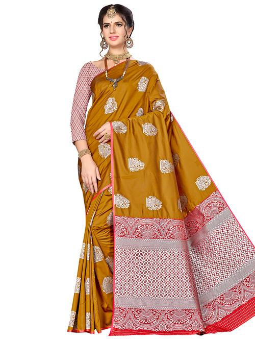 jacquard work woven saree with blouse - 17921679 - Very Small Image - 1