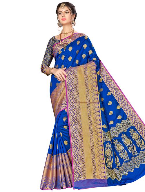 jacquard work woven saree - 17921712 - Very Small Image - 1