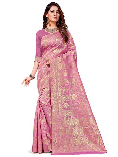 jacquard work woven saree with blouse - 17921779 - Very Small Image - 1